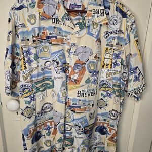 Men's Milwaukee Brewers Themed Shirt - Multicolor